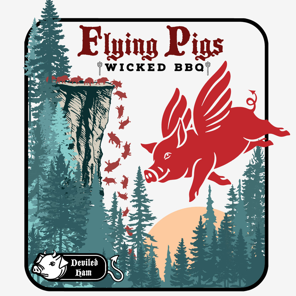 Flying Pigs BBQ - Unisex Lightweight Tee