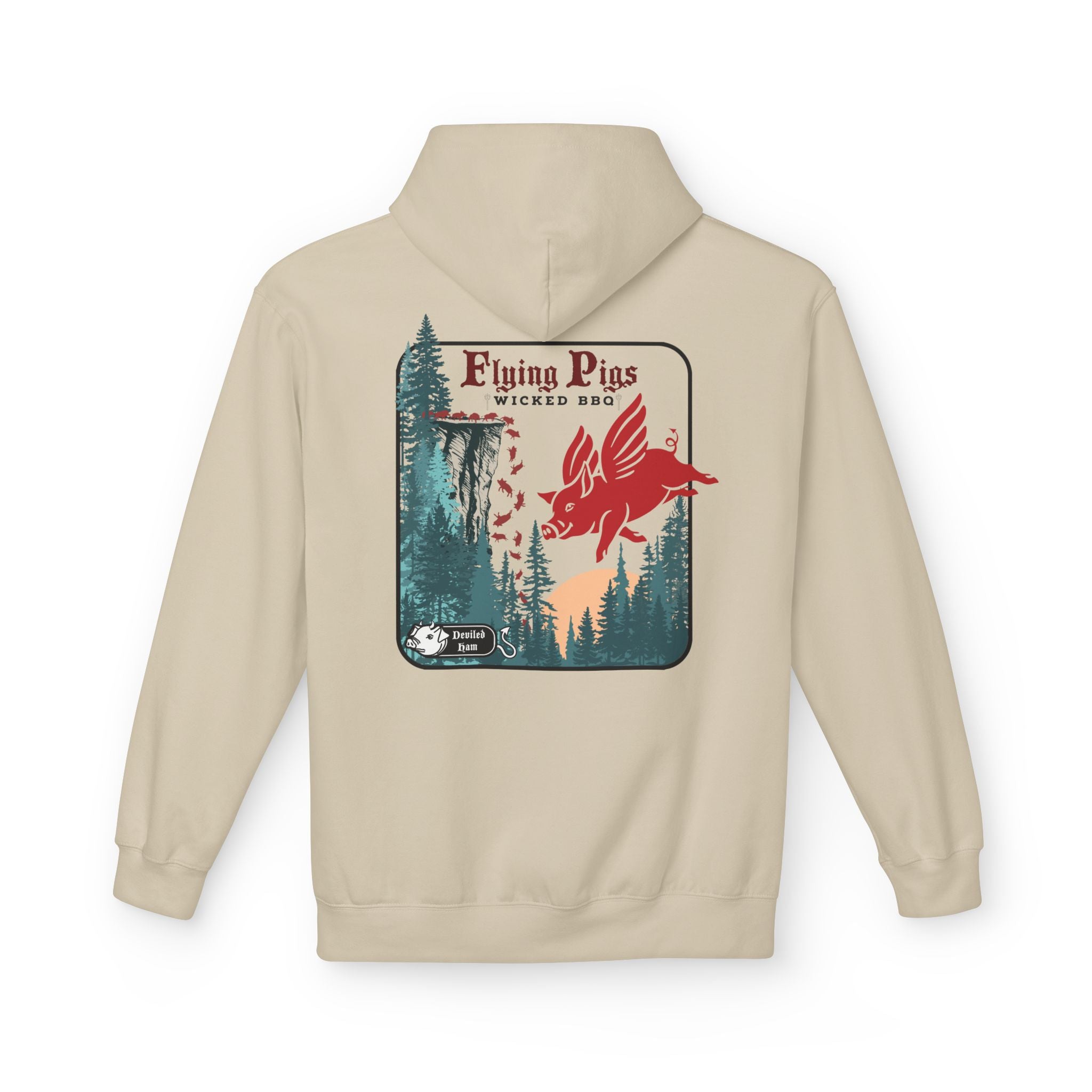 Flying Pigs BBQ - Unisex Midweight Hoodie