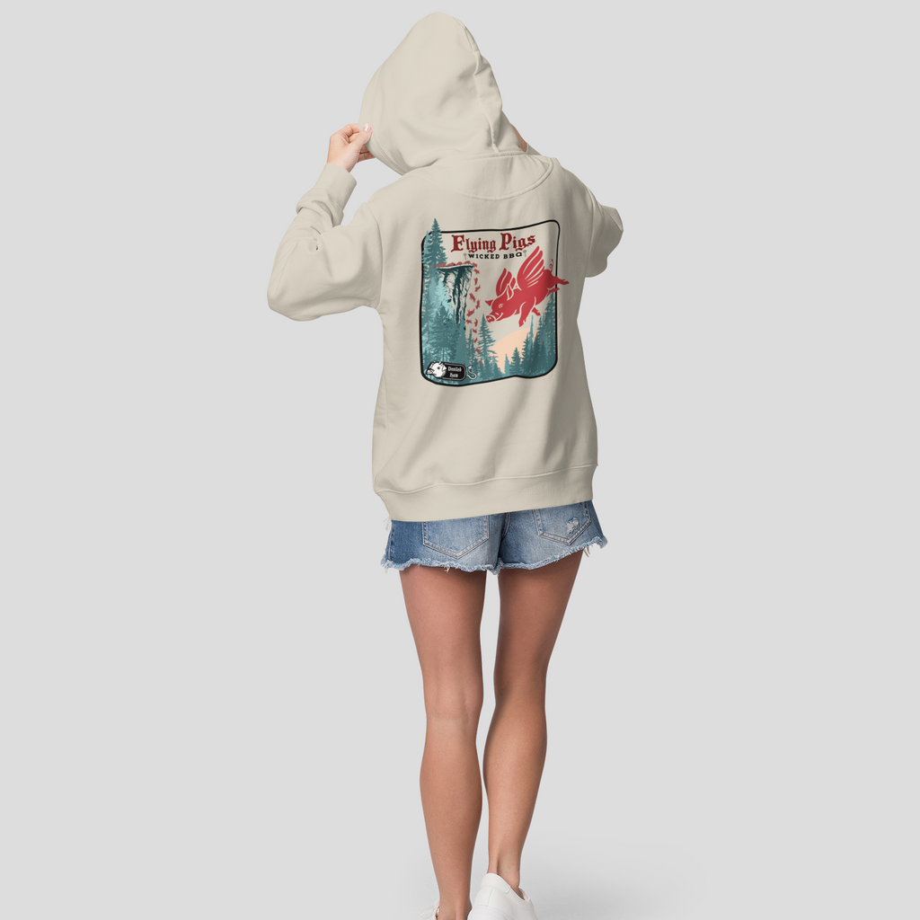 Flying Pigs BBQ - Unisex Midweight Hoodie