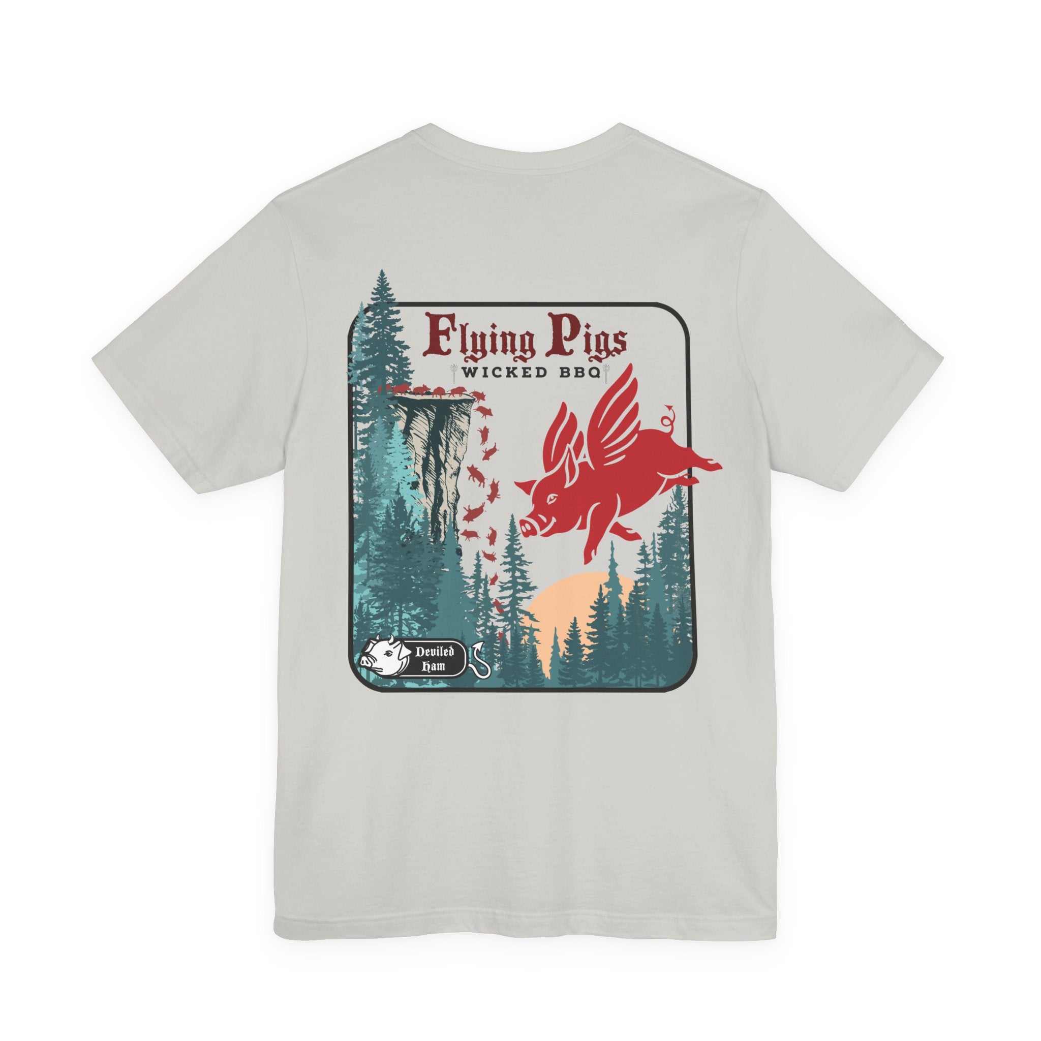 Flying Pigs BBQ - Unisex Lightweight Tee