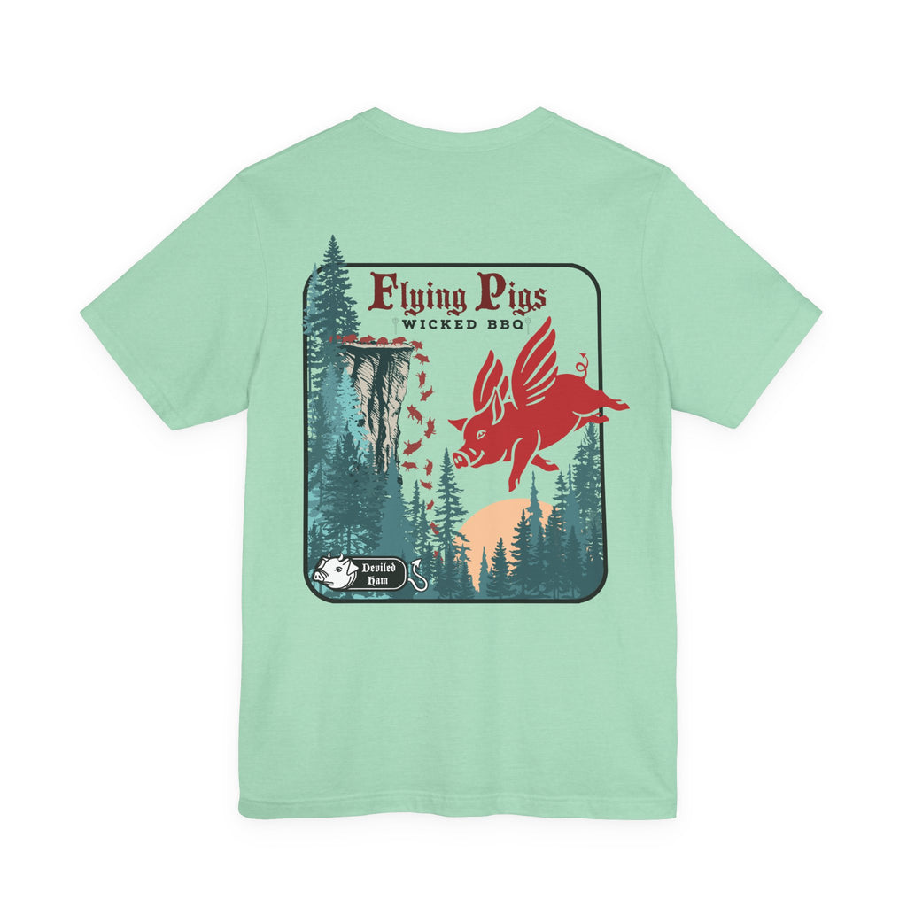 Flying Pigs BBQ - Unisex Lightweight Tee
