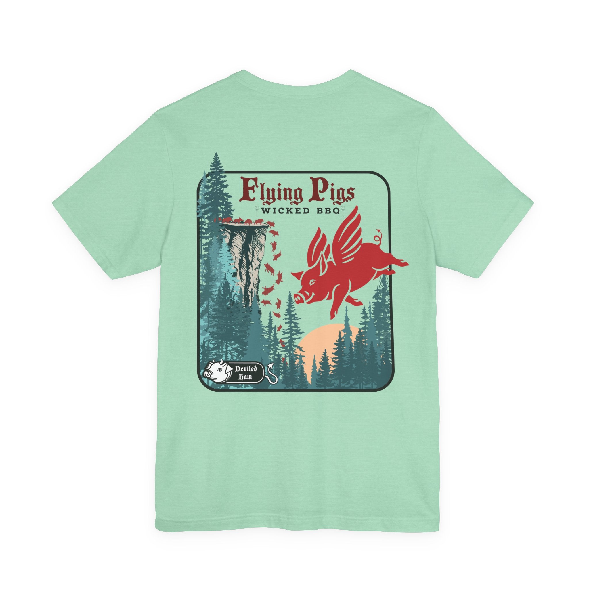 Flying Pigs BBQ - Unisex Lightweight Tee